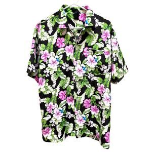 Vintage FC Brand Mens Hawaiian Button Up Shirt Size L